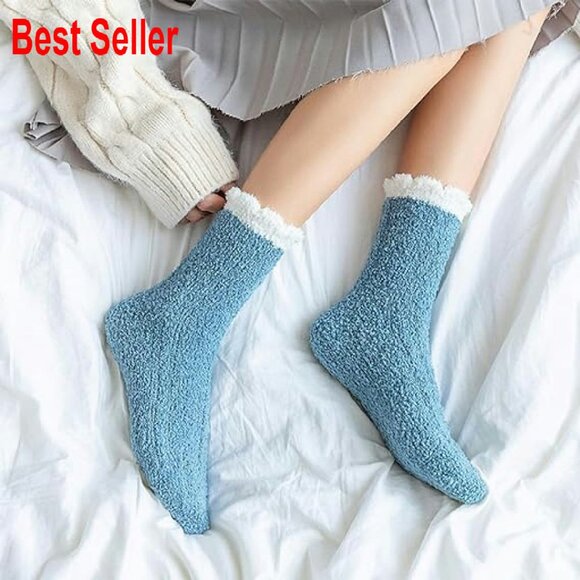Cozy Fuzzy Winter Socks Fluffy Warm Slipper Socks Chic Comfortable - Picture 6 of 8